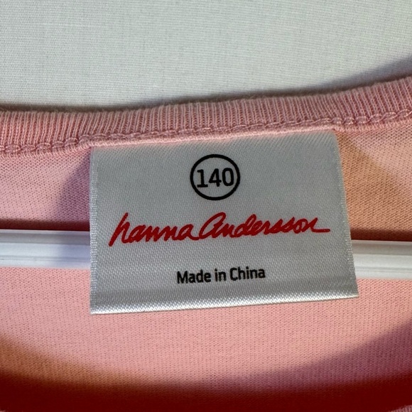 Hanna Anderson Pink T-Shirt with Colorful Butterfly Design Girls Size 10 - Picture 3 of 5